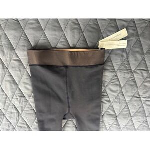 NWT Vertvie Thermal Tights Womens L/XL Black Sheer Skin Fleece Lined Full Toe